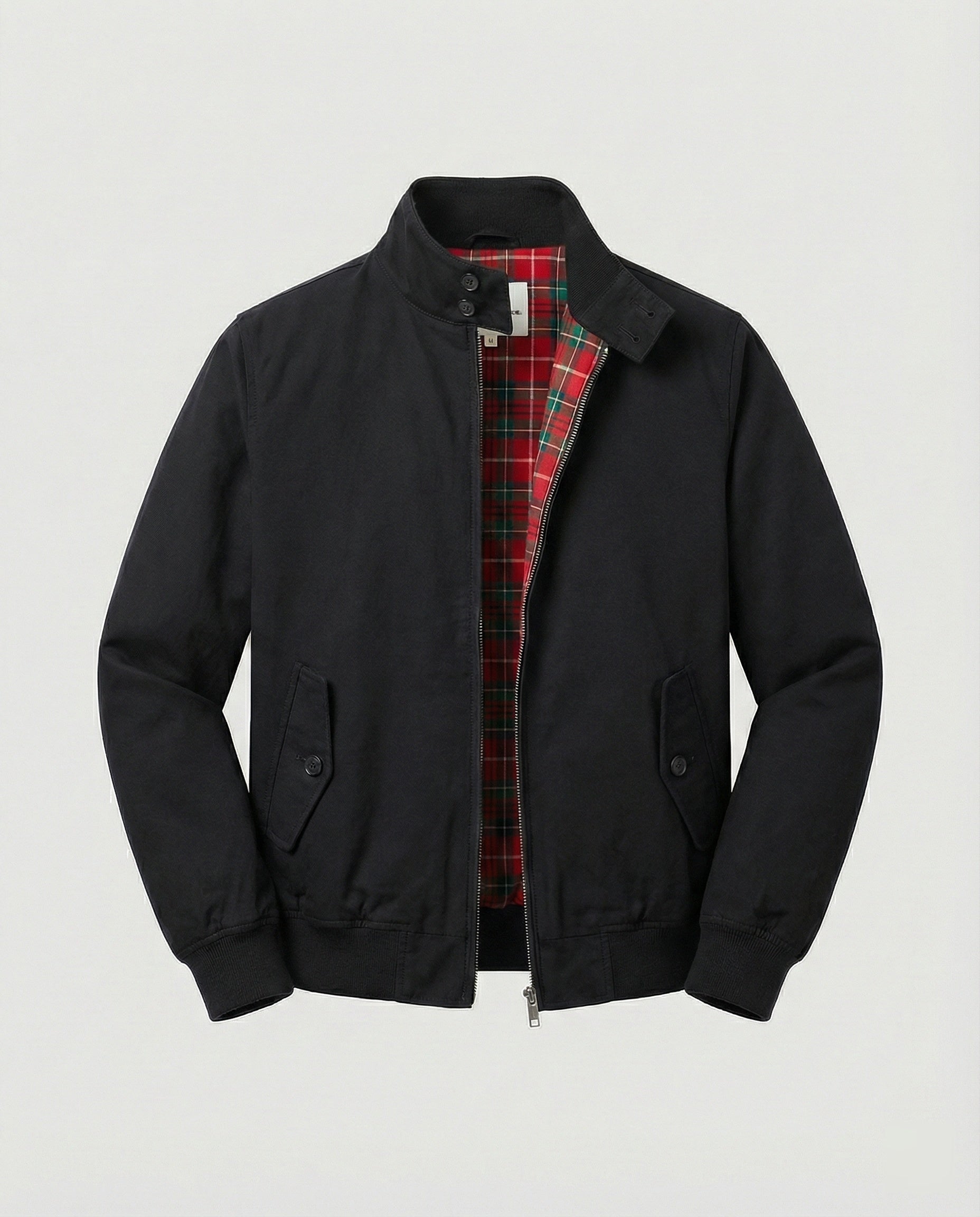 Blouson Zippé Col Montant Boutonné Pour Homme