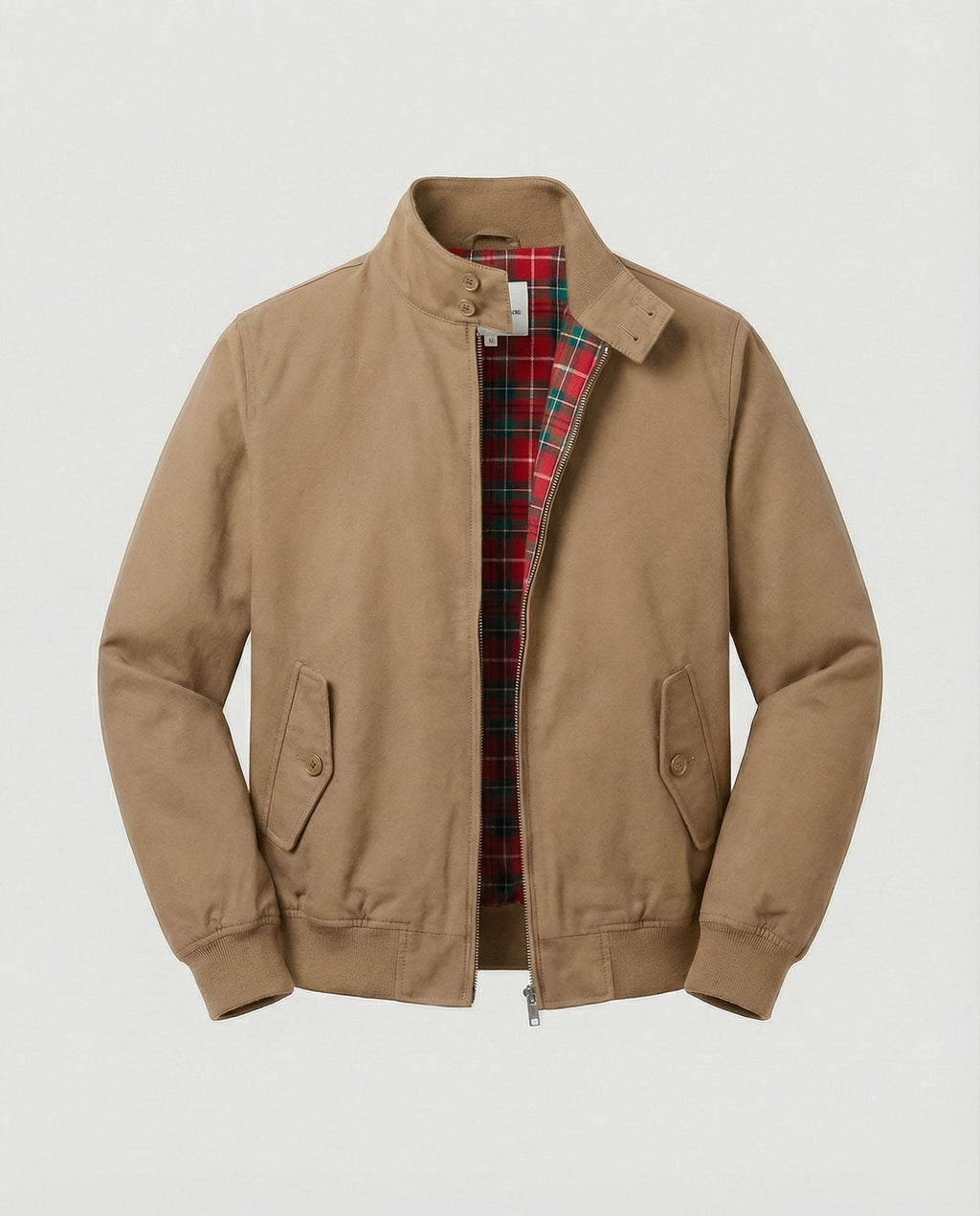Blouson Zippé Col Montant Boutonné Pour Homme