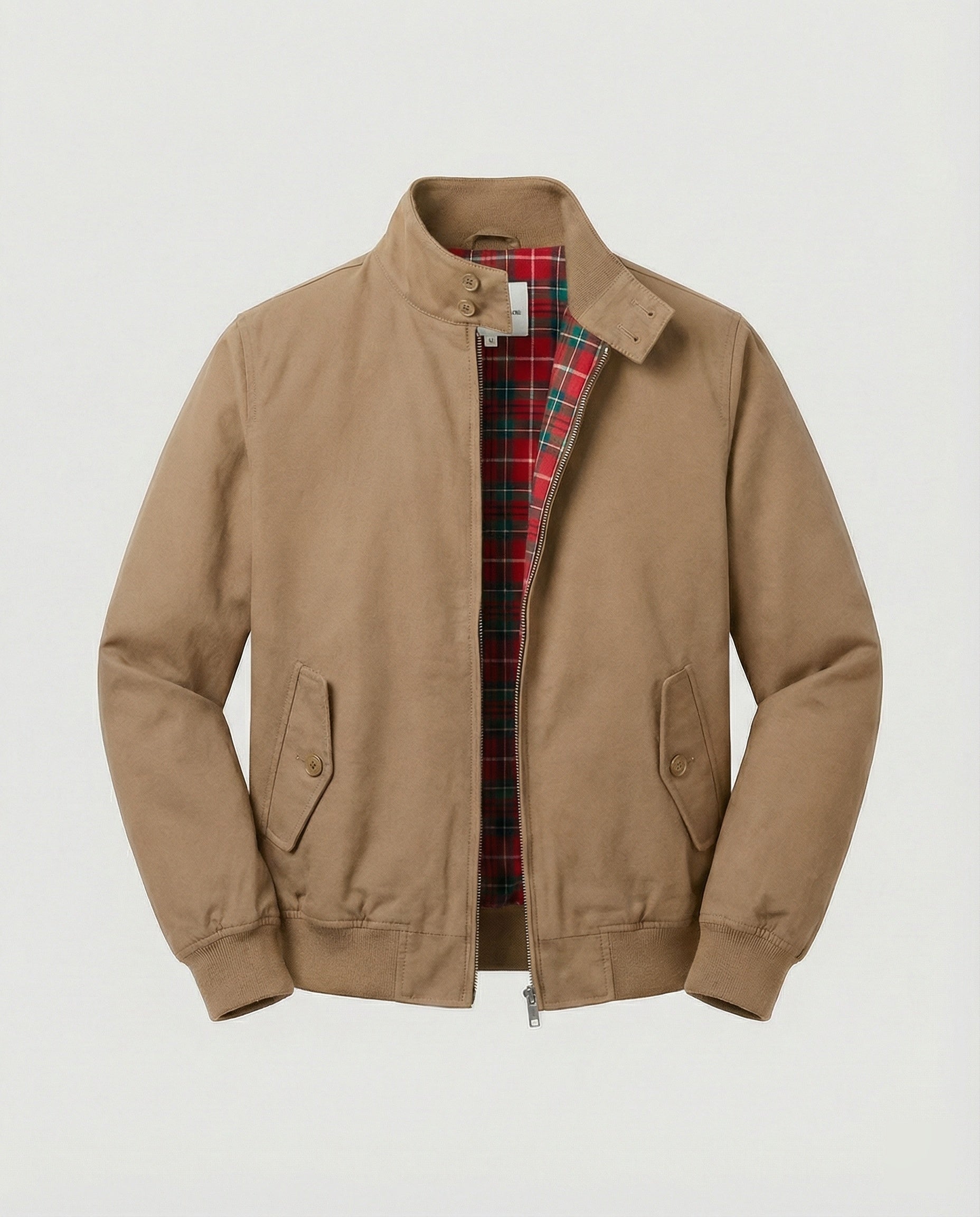 Blouson Zippé Col Montant Boutonné Pour Homme