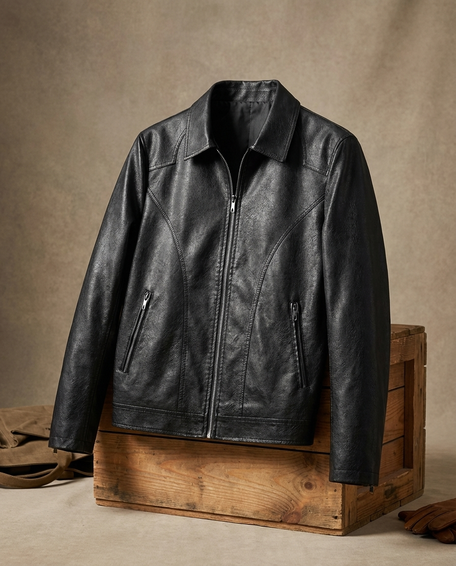 Veste Zippée Col Classique Manches Longues Poches Pour Homme