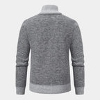 Veste Zippée Matelassée Col Montant Bords Côtelés Pour Homme