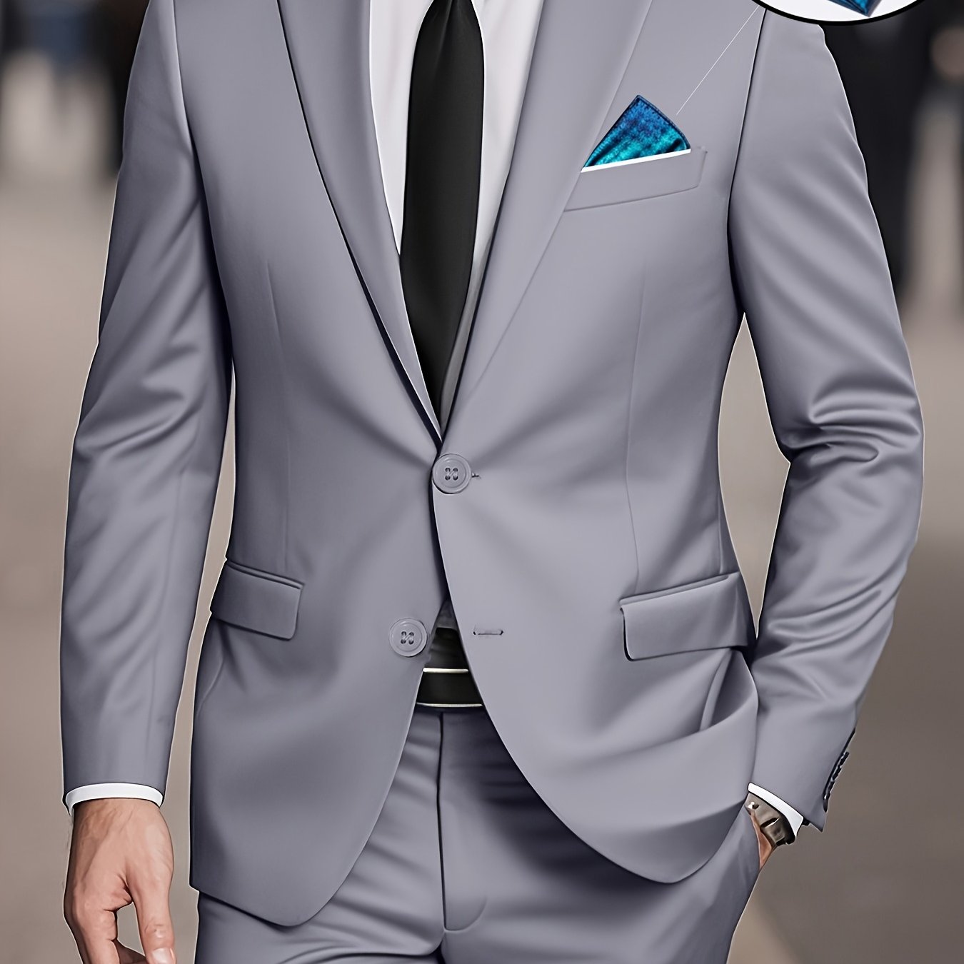Costume 2 Pièces Coupe Droite Pour Homme