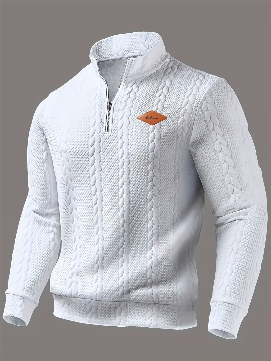 Pull Maille Douce Demi-Zip Pour Homme