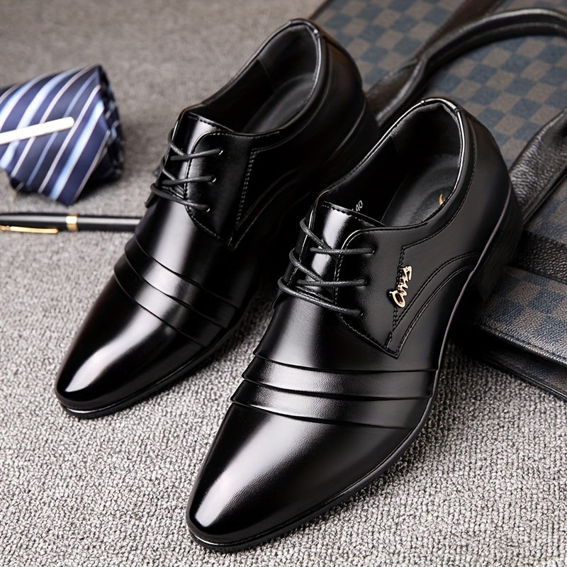 Chaussures Derby À Lacets Bout Rond Pour Homme