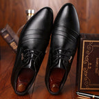 Chaussures Derby À Lacets Bout Rond Pour Homme