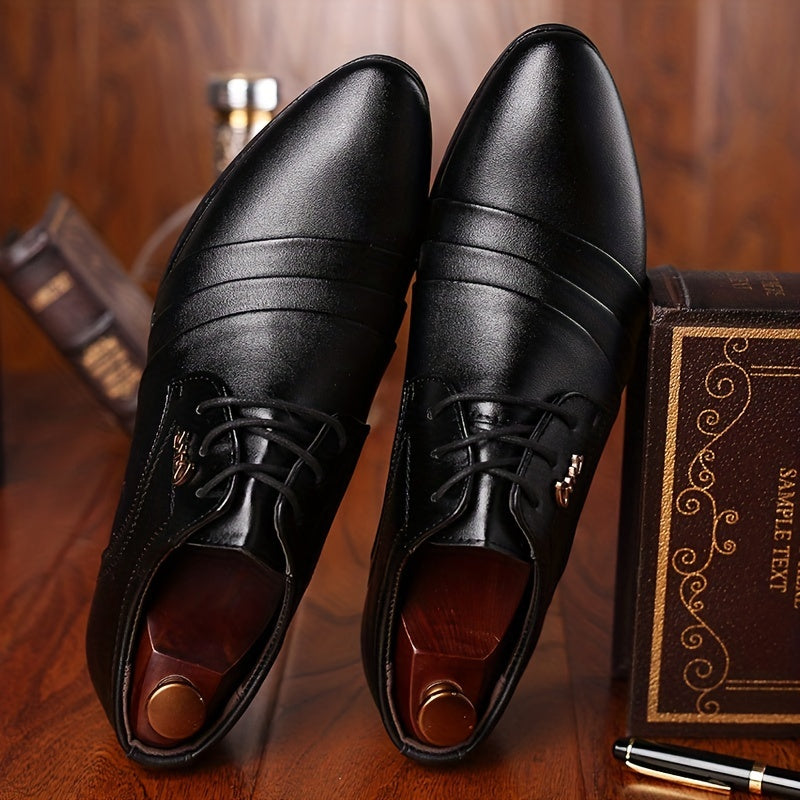 Chaussures Derby À Lacets Bout Rond Pour Homme