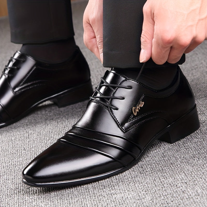 Chaussures Derby À Lacets Bout Rond Pour Homme