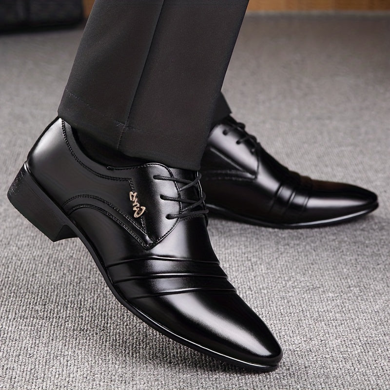 Chaussures Derby À Lacets Bout Rond Pour Homme