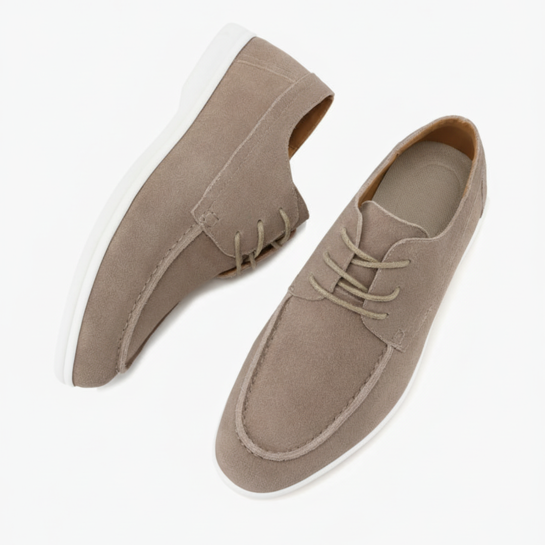Chaussures À Lacets Bout Mocassin Coutures Apparentes Pour Homme
