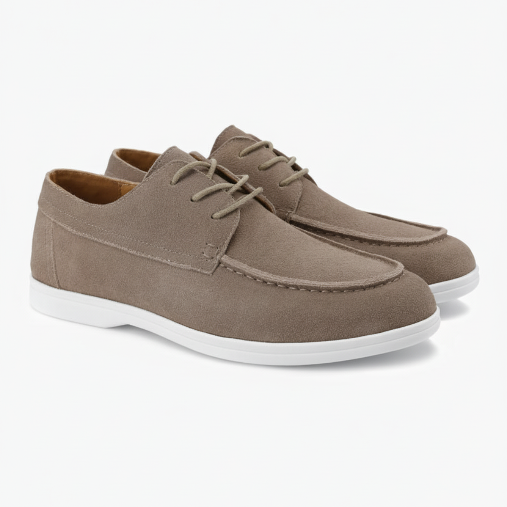 Chaussures À Lacets Bout Mocassin Coutures Apparentes Pour Homme