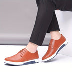 Chaussures À Lacets Perforations Semelle Contrastée Bout Rond Pour Homme