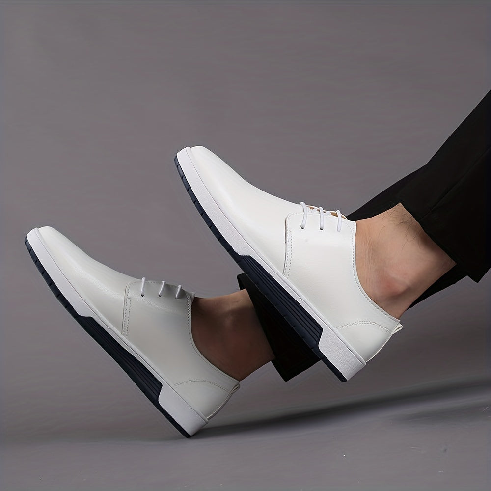Chaussures À Lacets Perforations Semelle Contrastée Bout Rond Pour Homme