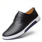 Chaussures À Lacets Perforations Semelle Contrastée Bout Rond Pour Homme