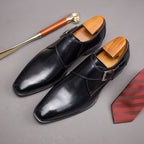 Chaussures À Boucle Bride Bout Allongé Pour Homme