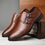 Chaussures À Boucle Bout Rond Pour Homme