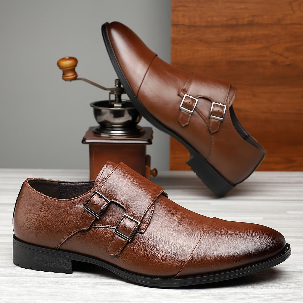 Chaussures À Boucle Bout Rond Pour Homme