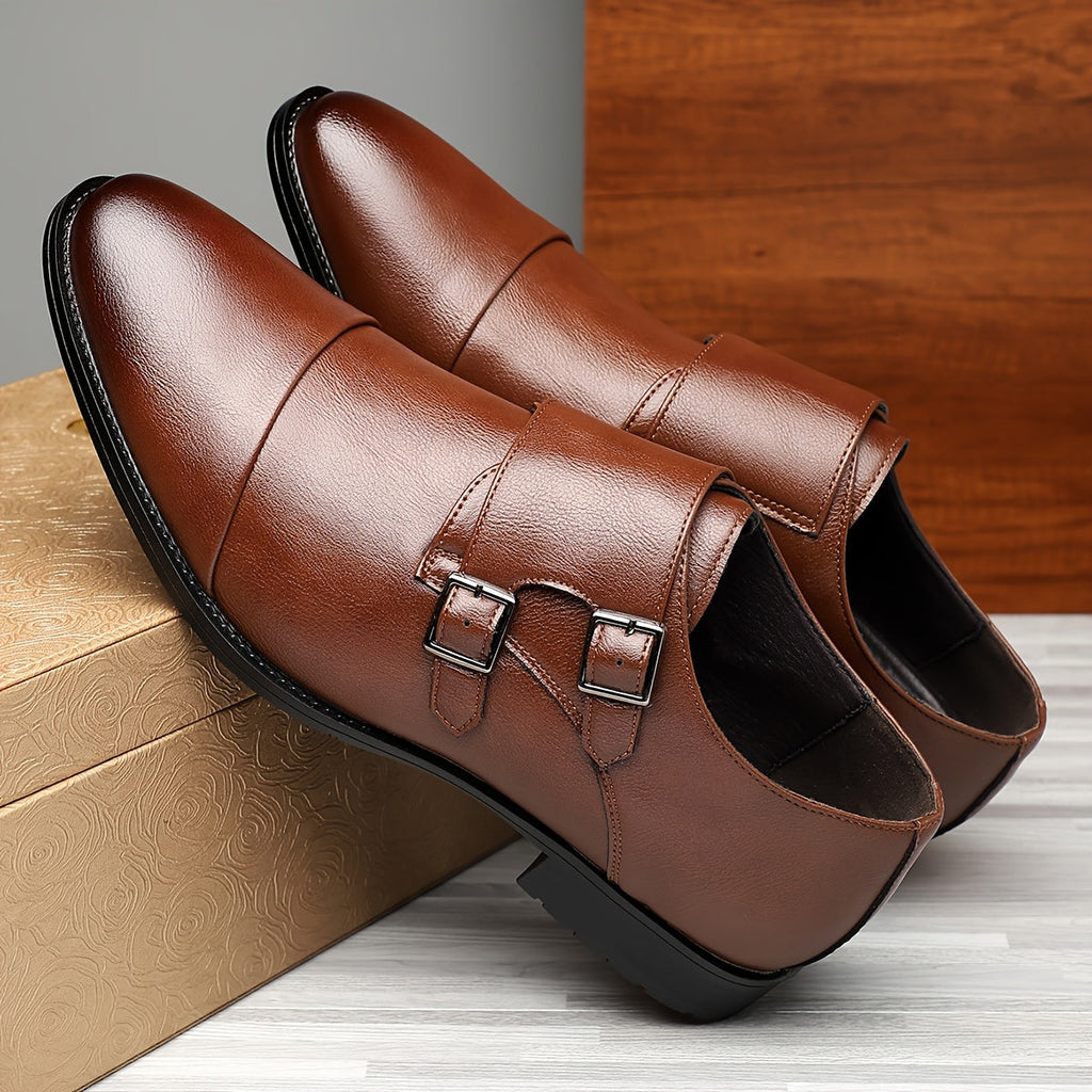 Chaussures À Boucle Bout Rond Pour Homme