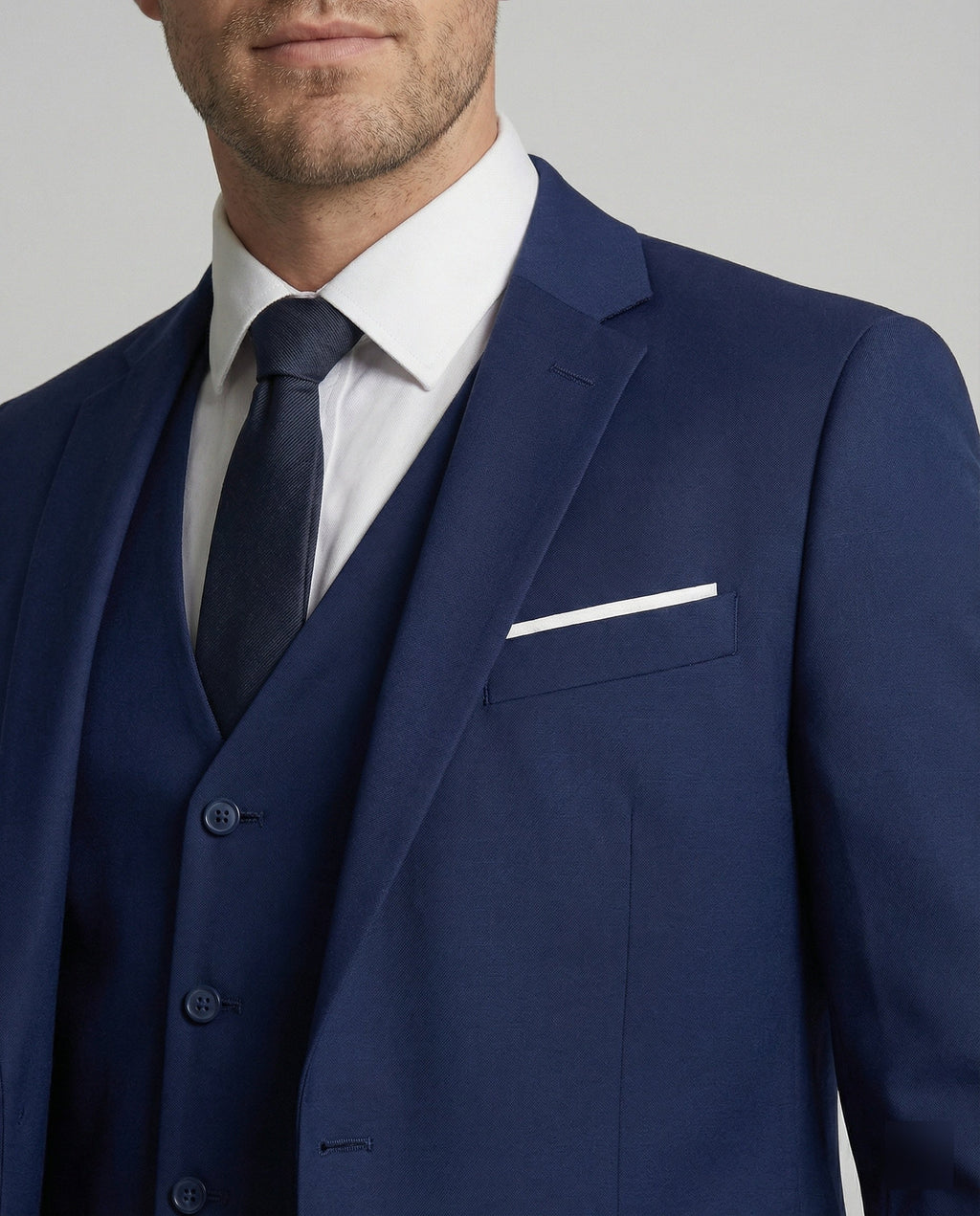 Costume 2 Pièces Aspect Lainage Pour Homme
