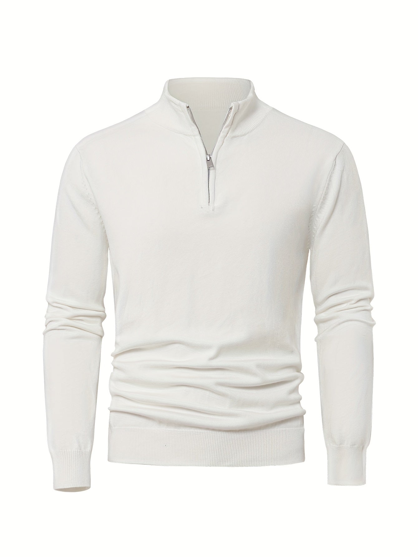 Homme Pull Col Zippé