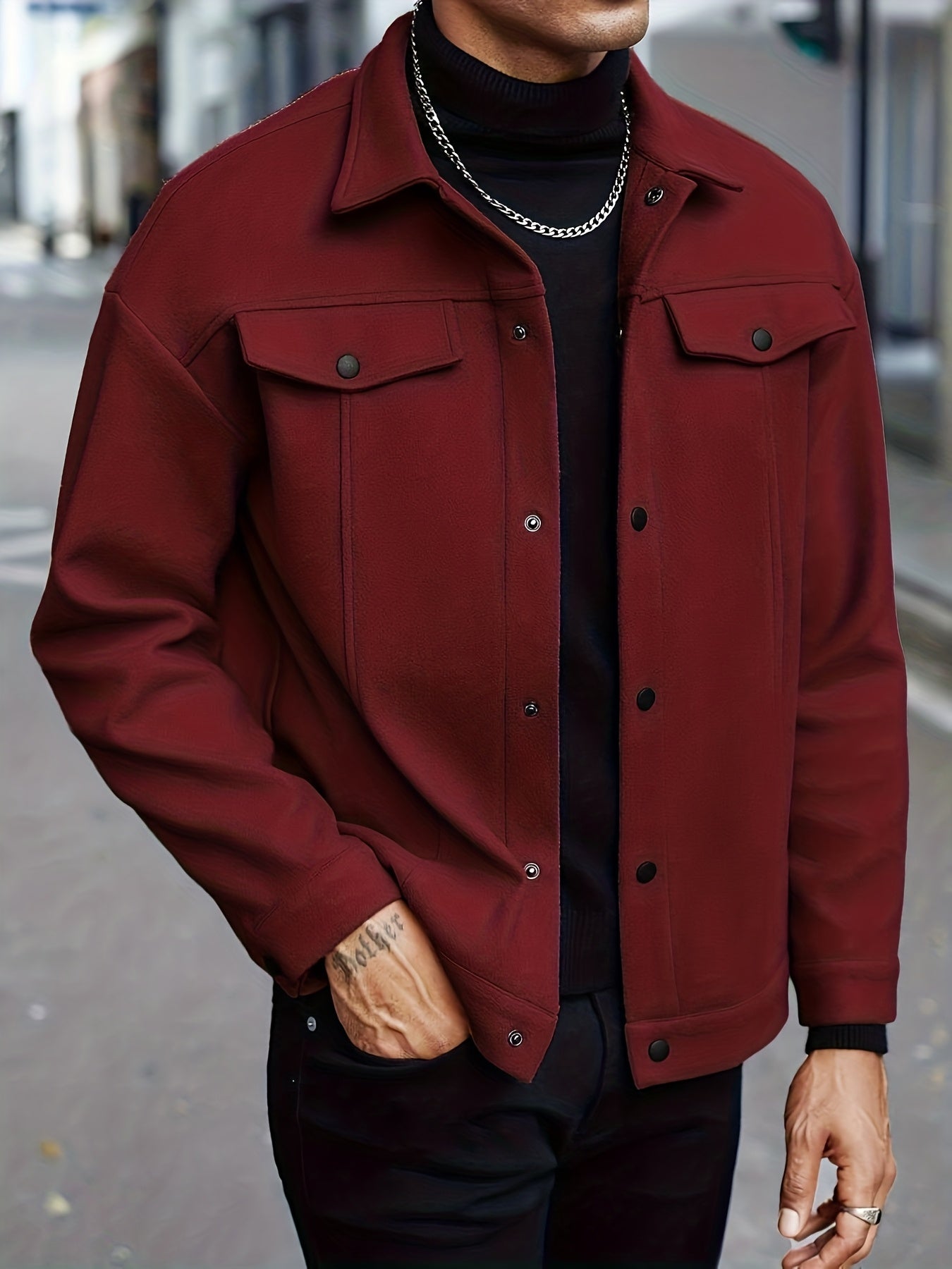 Veste Matière Stretch Pour Homme