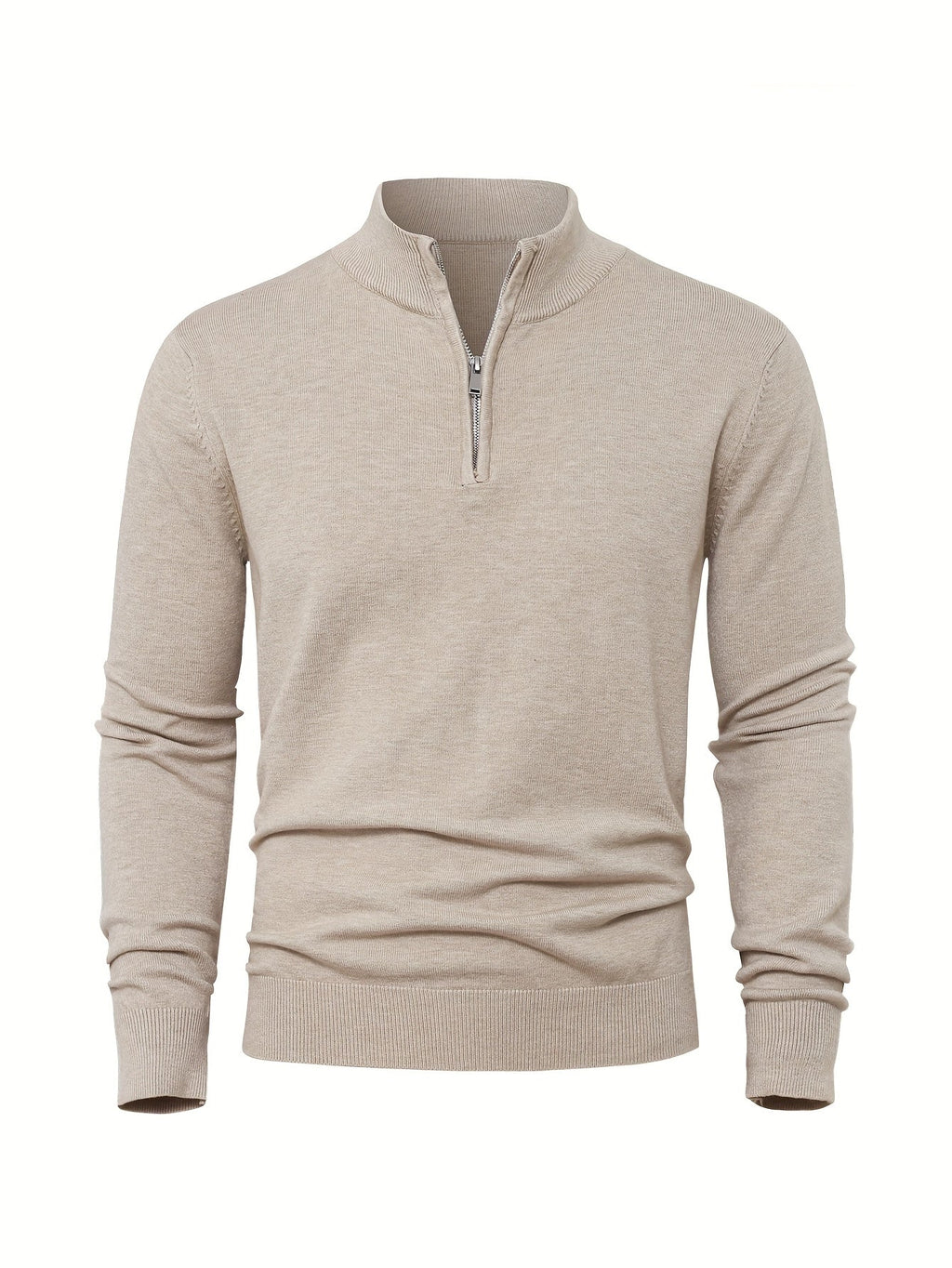Homme Pull Col Zippé
