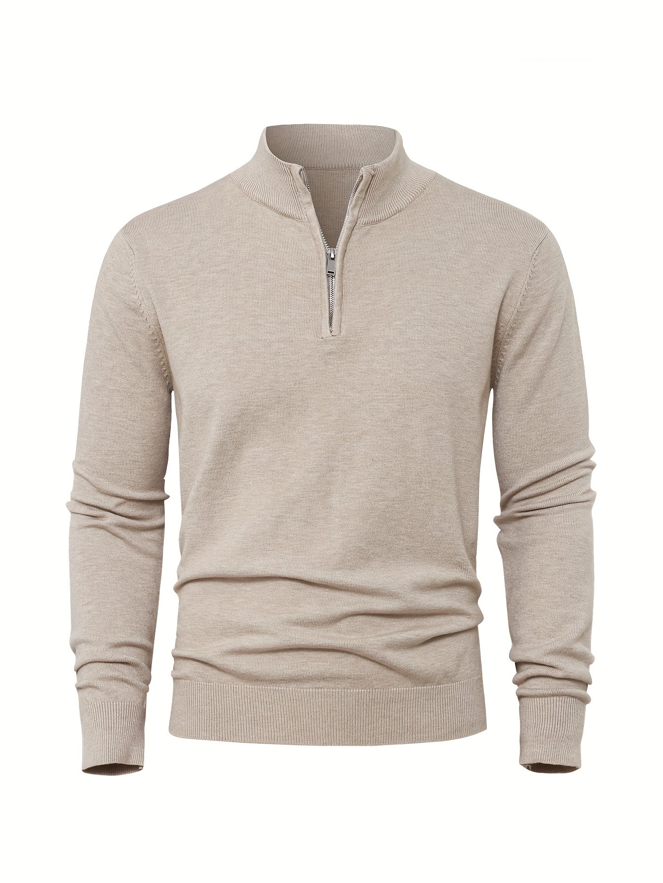 Homme Pull Col Zippé