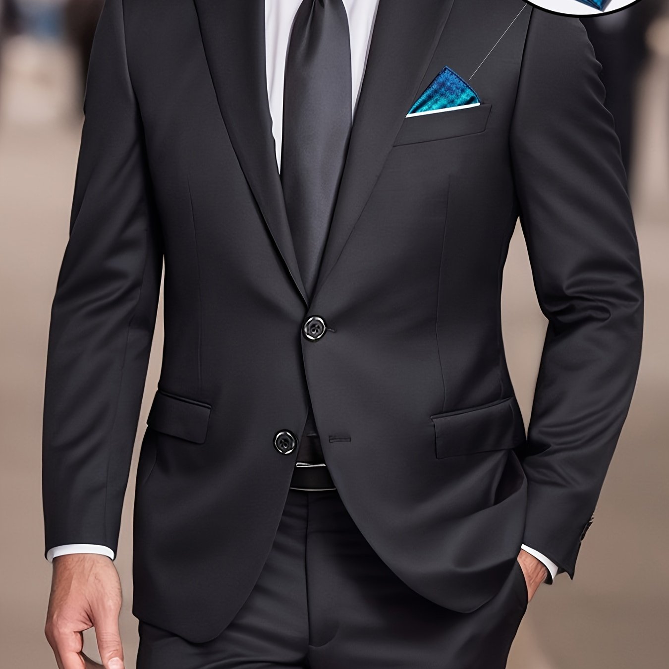 Costume 2 Pièces Coupe Droite Pour Homme