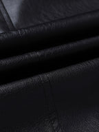 Homme Veste Aspect Cuir