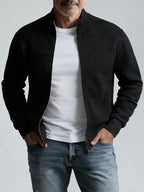 Veste Maille Gaufrée Coupe Droite Pour Homme