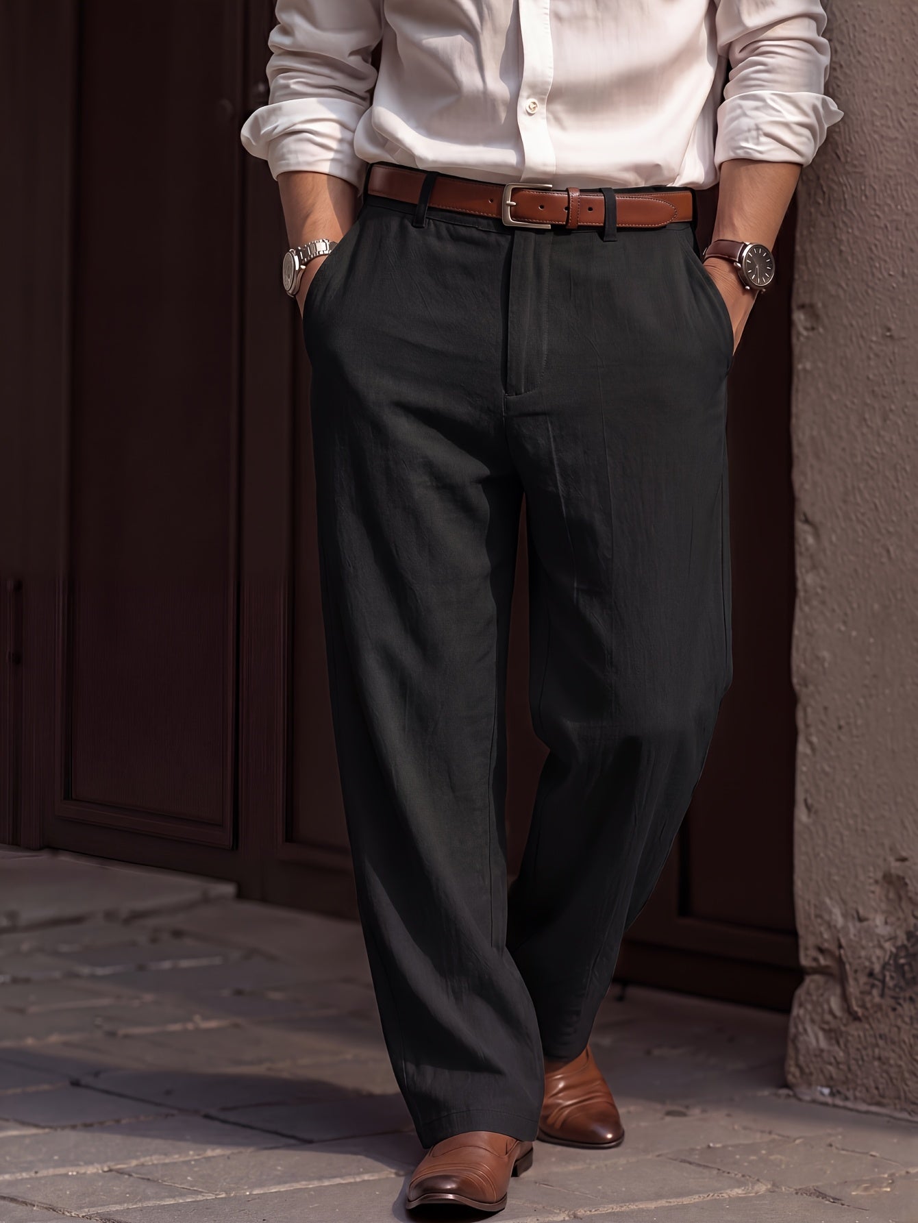 Pantalon Aspect Lin 2 Pour Homme