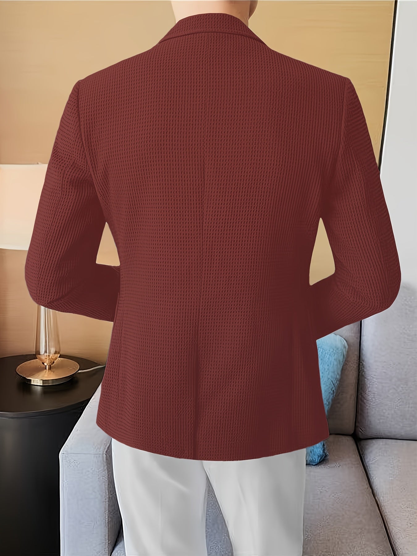 Blazer Maille Gaufrée Pour Homme