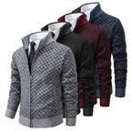 Homme Cardigan Zippé Texturé