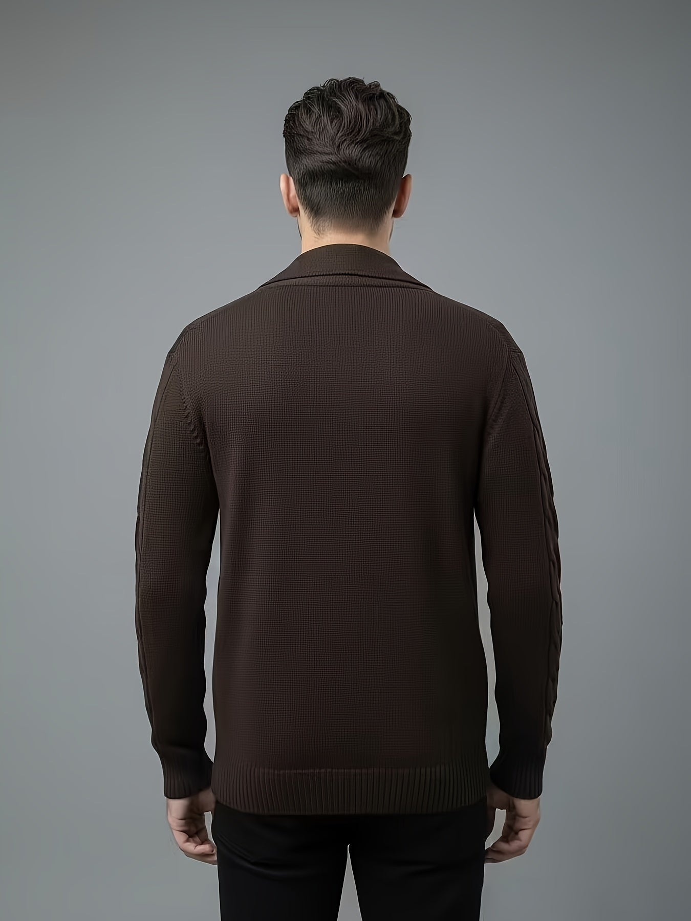 Pull Maille Côtelée Coupe Droite Pour Homme