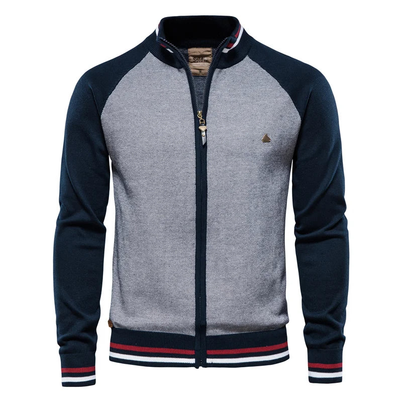Homme Cardigan Coton Zippé