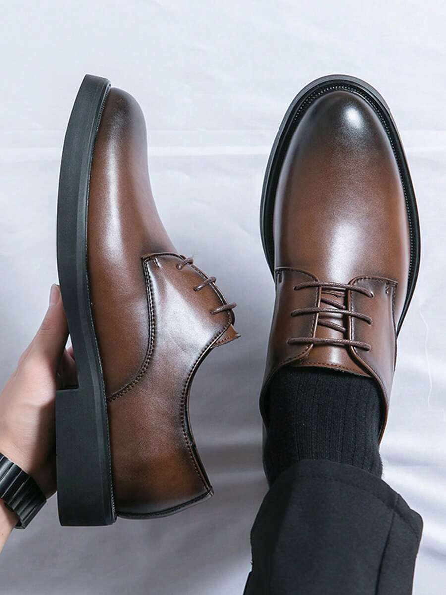 Chaussures Derby Bout Rond Pour Homme