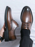 Chaussures Derby Bout Rond Pour Homme