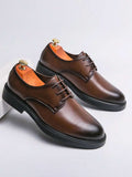 Chaussures Derby Bout Rond Pour Homme