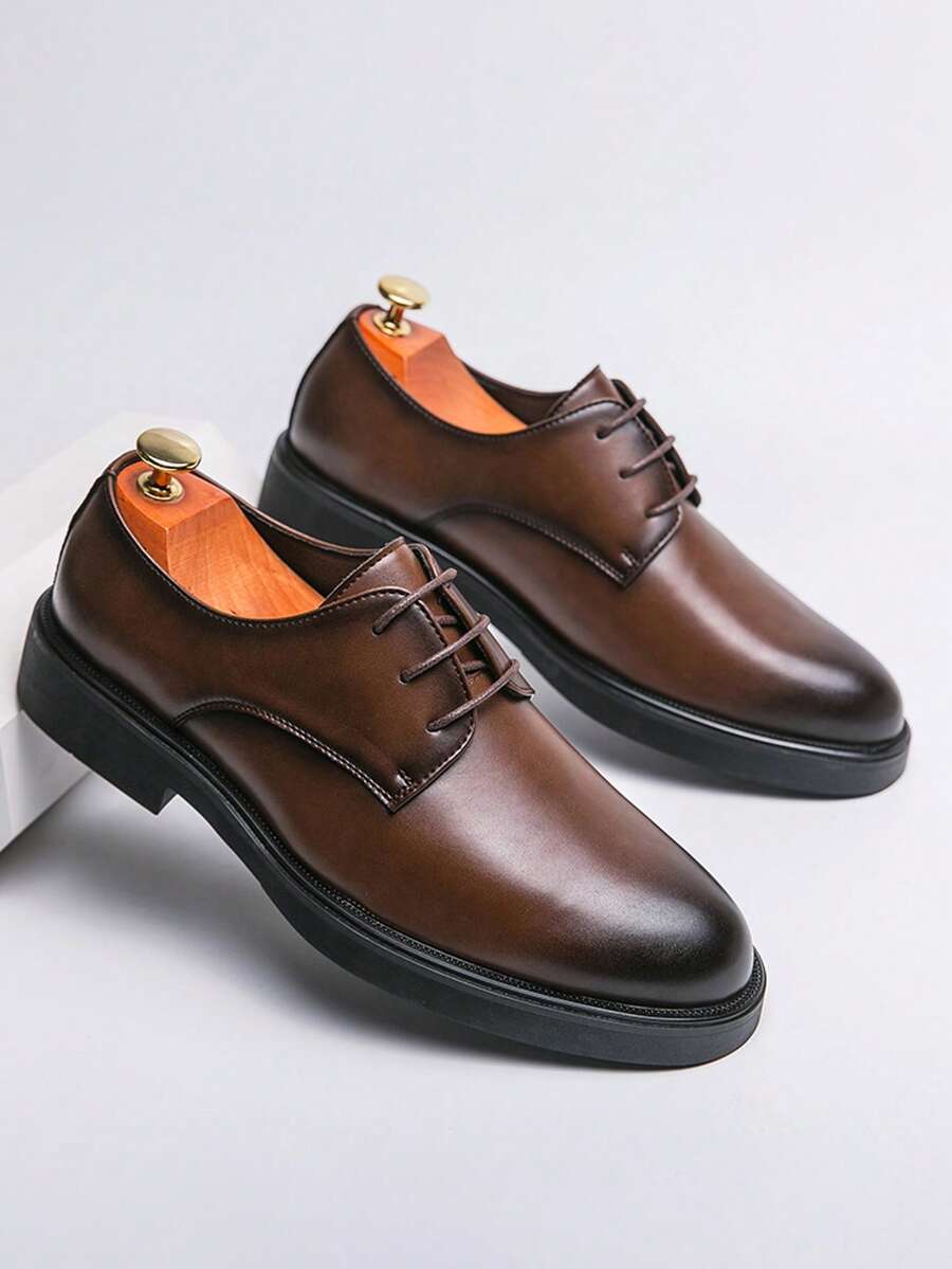 Chaussures Derby Bout Rond Pour Homme