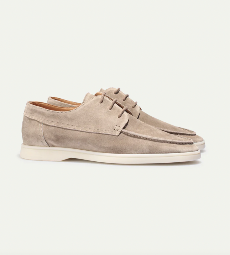 Chaussures Derby Bout Mocassin Coutures Apparentes Empeigne Unie Pour Homme