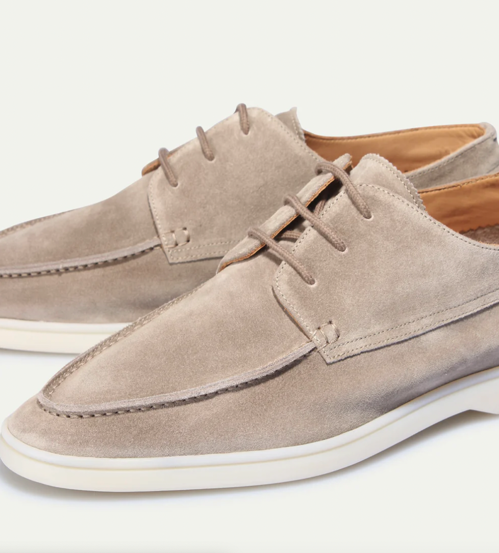 Chaussures Derby À Lacets Coutures Apparentes Empeigne Unie Pour Homme