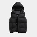 Doudoune À Capuche Sans Manches Matelassée Zippée Pour Homme