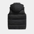 Doudoune À Capuche Sans Manches Matelassée Zippée Pour Homme
