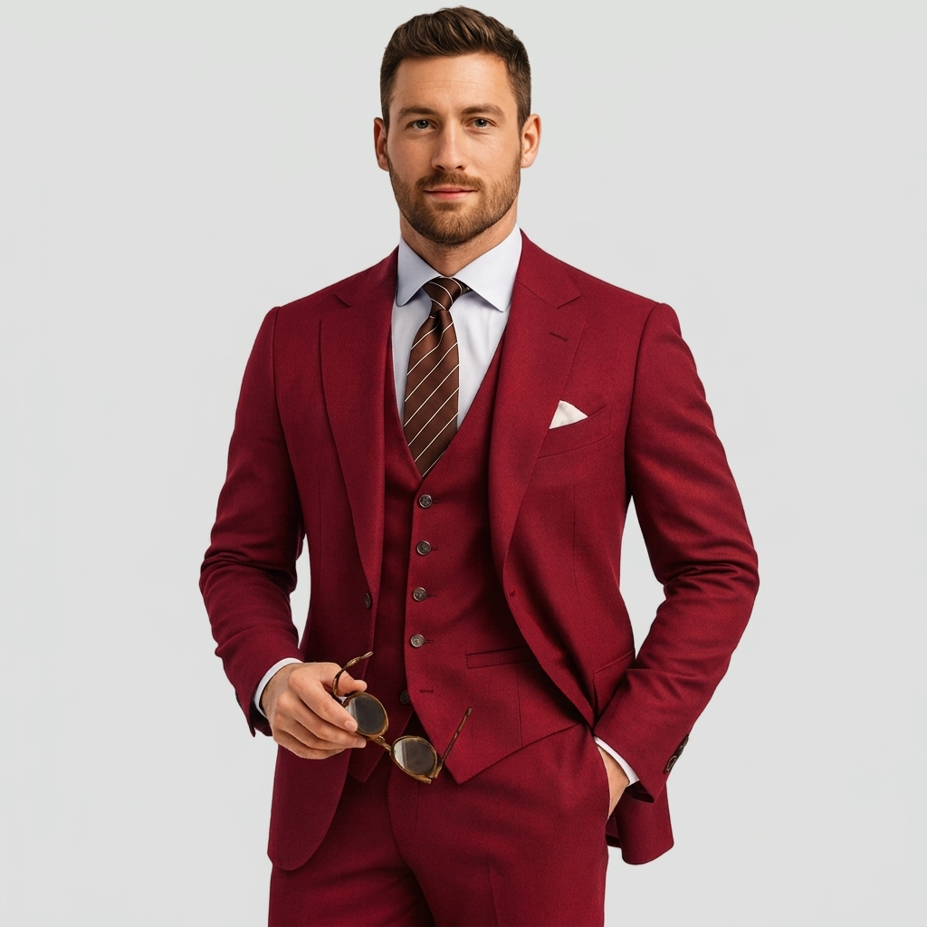 Costume 3 Pièces Doublé Superposable Pour Homme