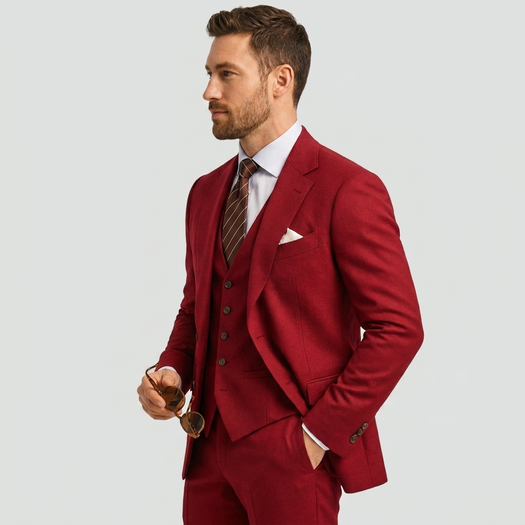 Costume 3 Pièces Doublé Superposable Pour Homme