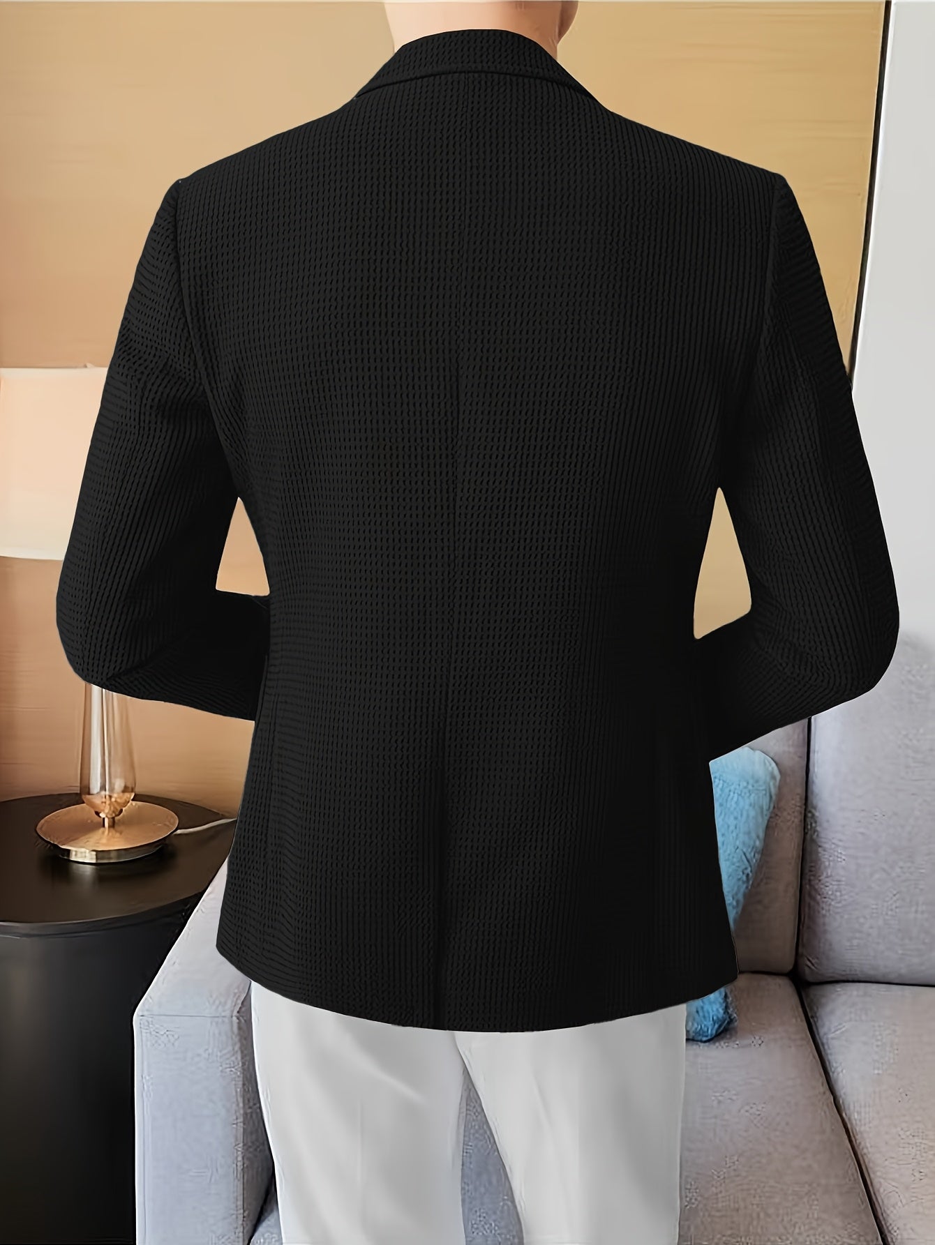 Blazer Maille Gaufrée Pour Homme