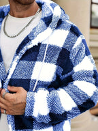 Homme Veste Sherpa Capuche