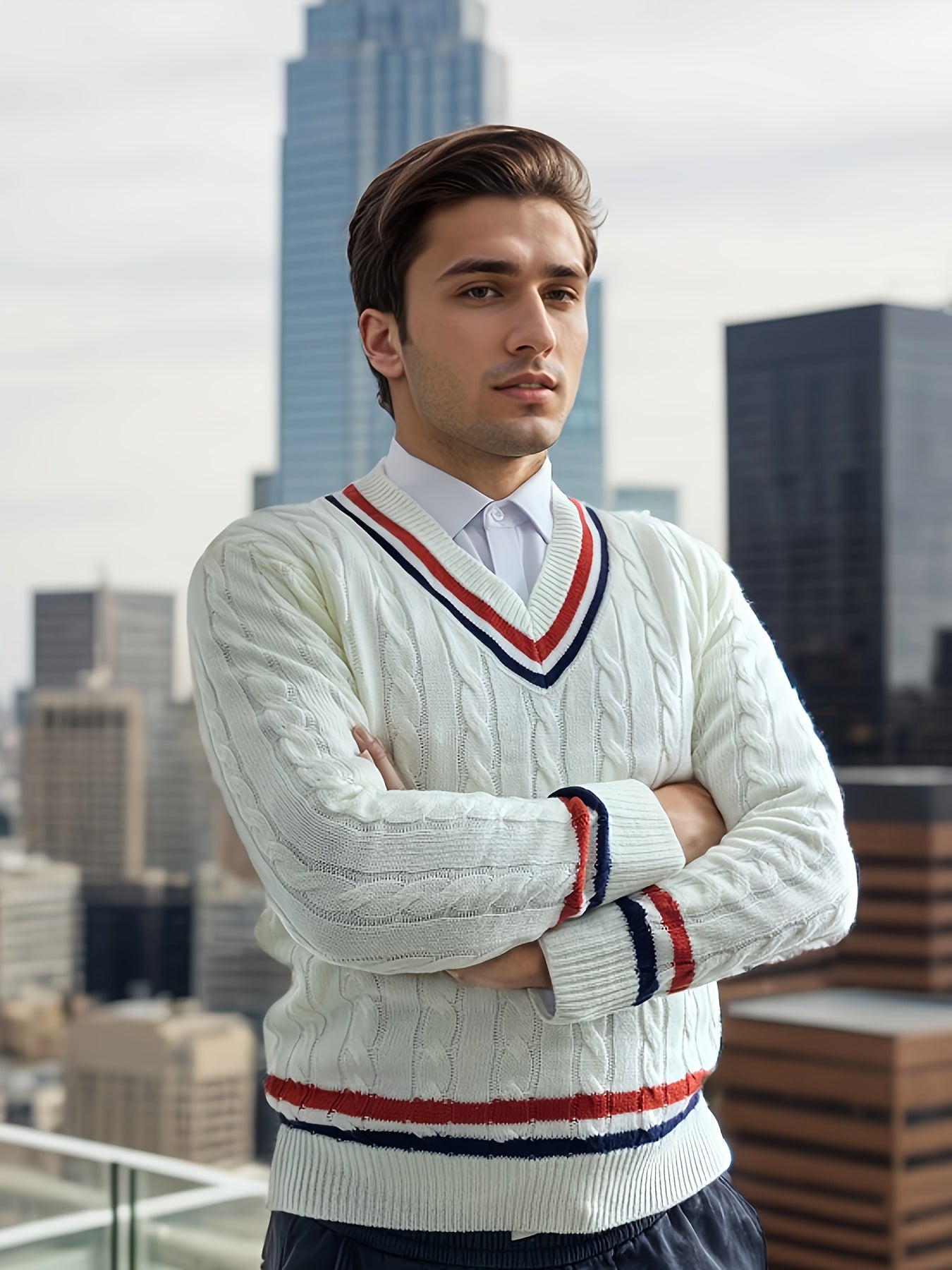 Pull Maille Douce Coupe Droite Pour Homme