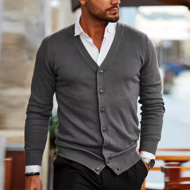 Homme Cardigan V Boutonné
