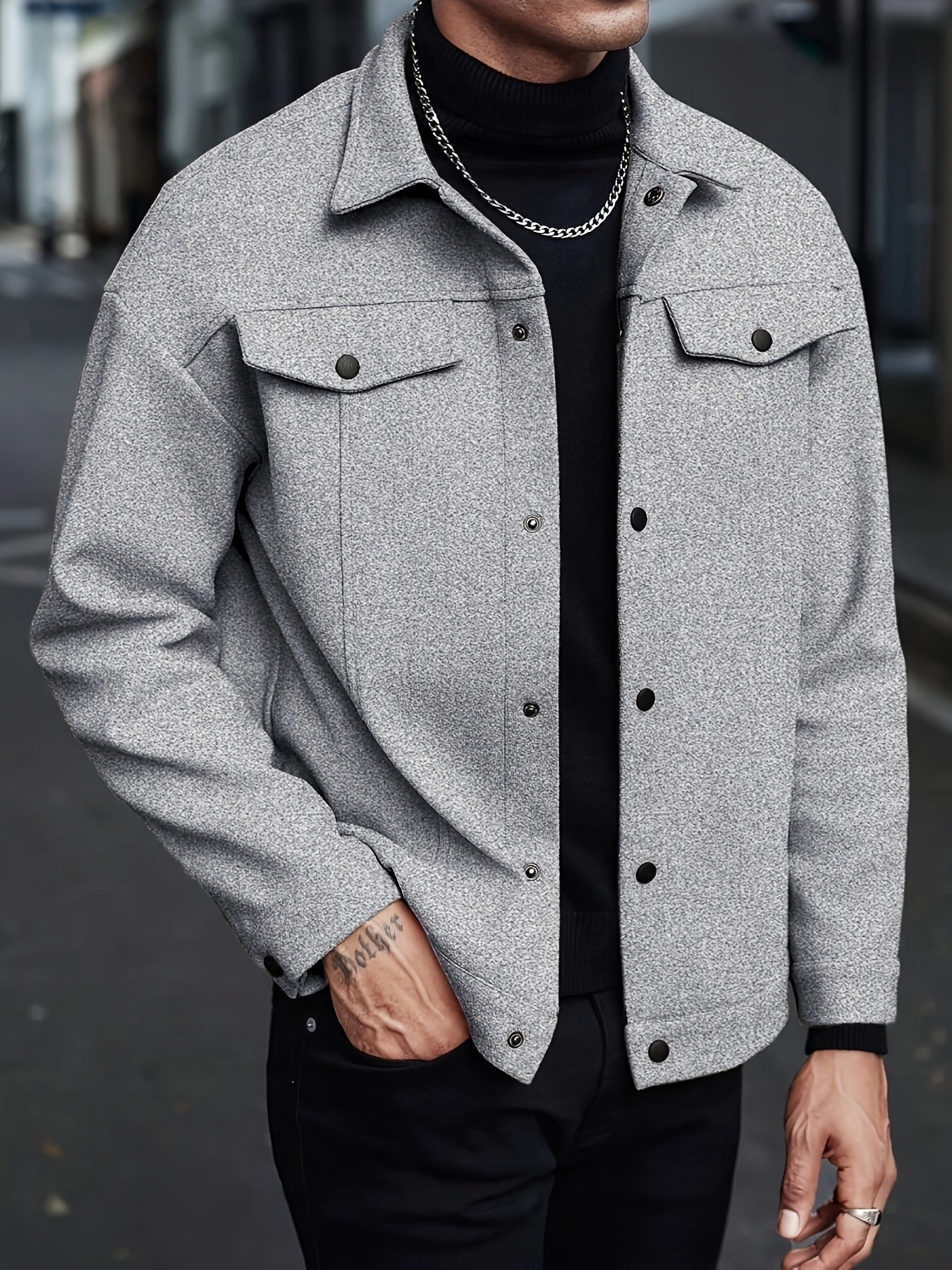 Veste Matière Stretch Pour Homme