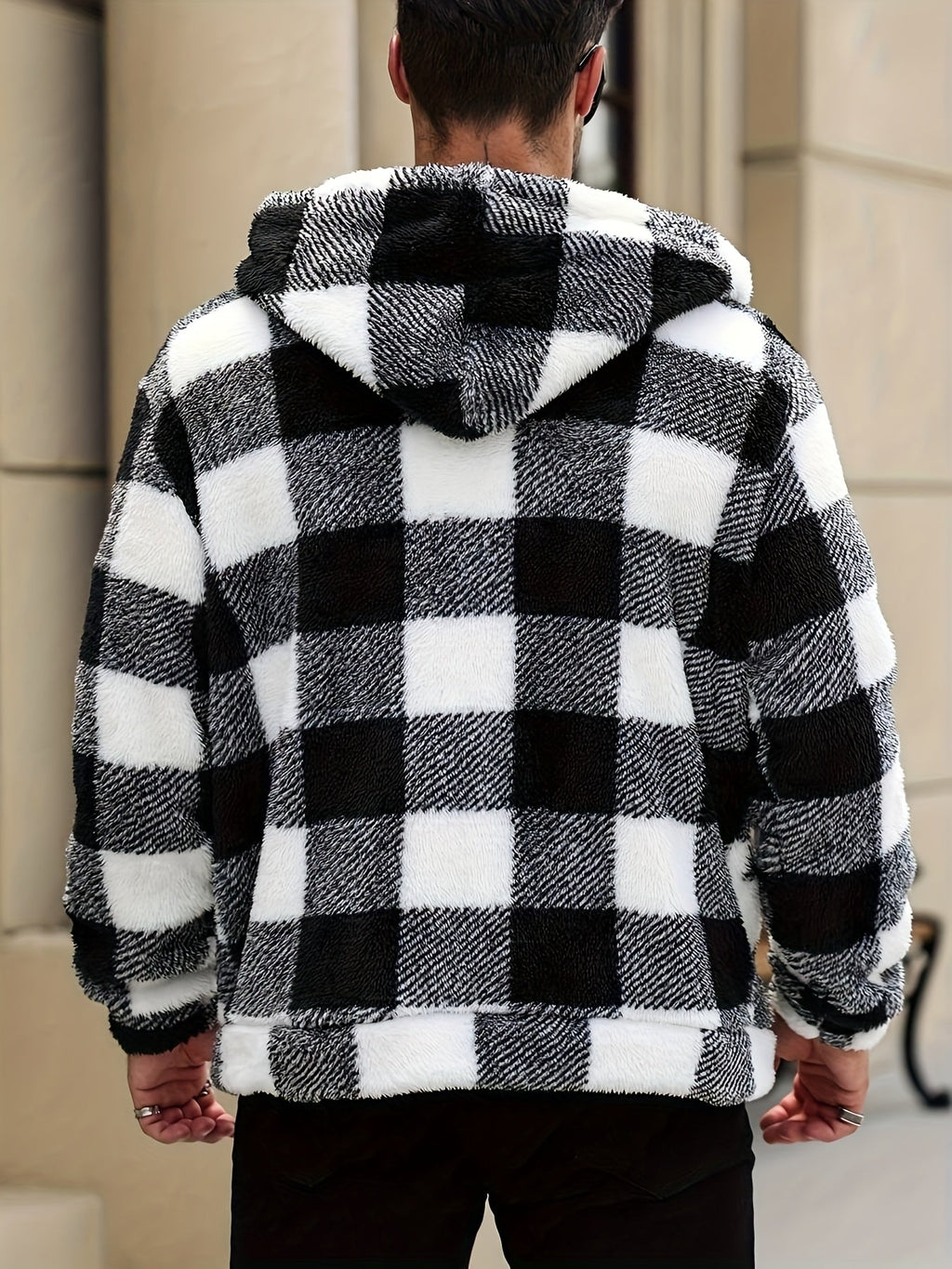 Homme Veste Sherpa Capuche